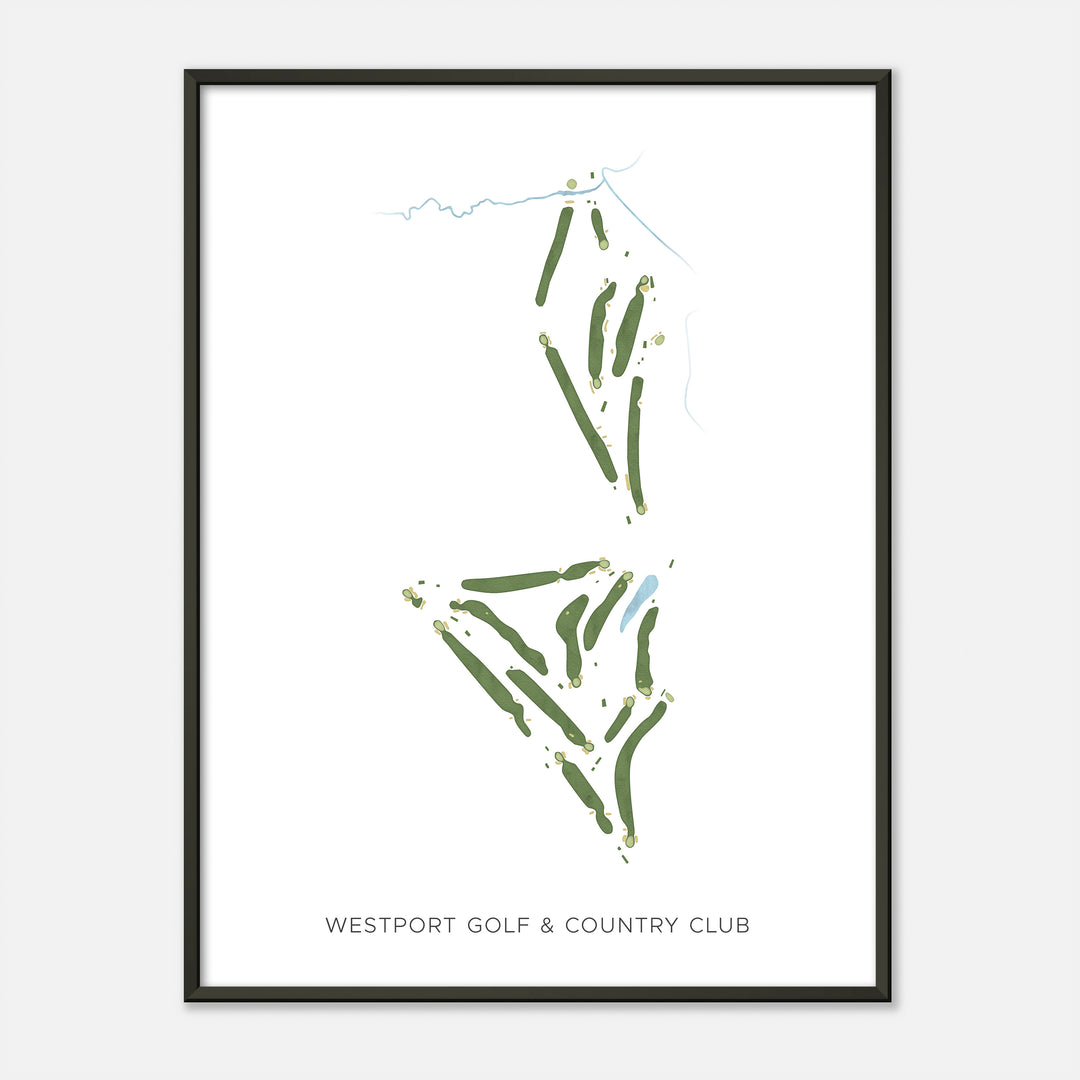 Print of Westport Golf & Country Club Modern Map