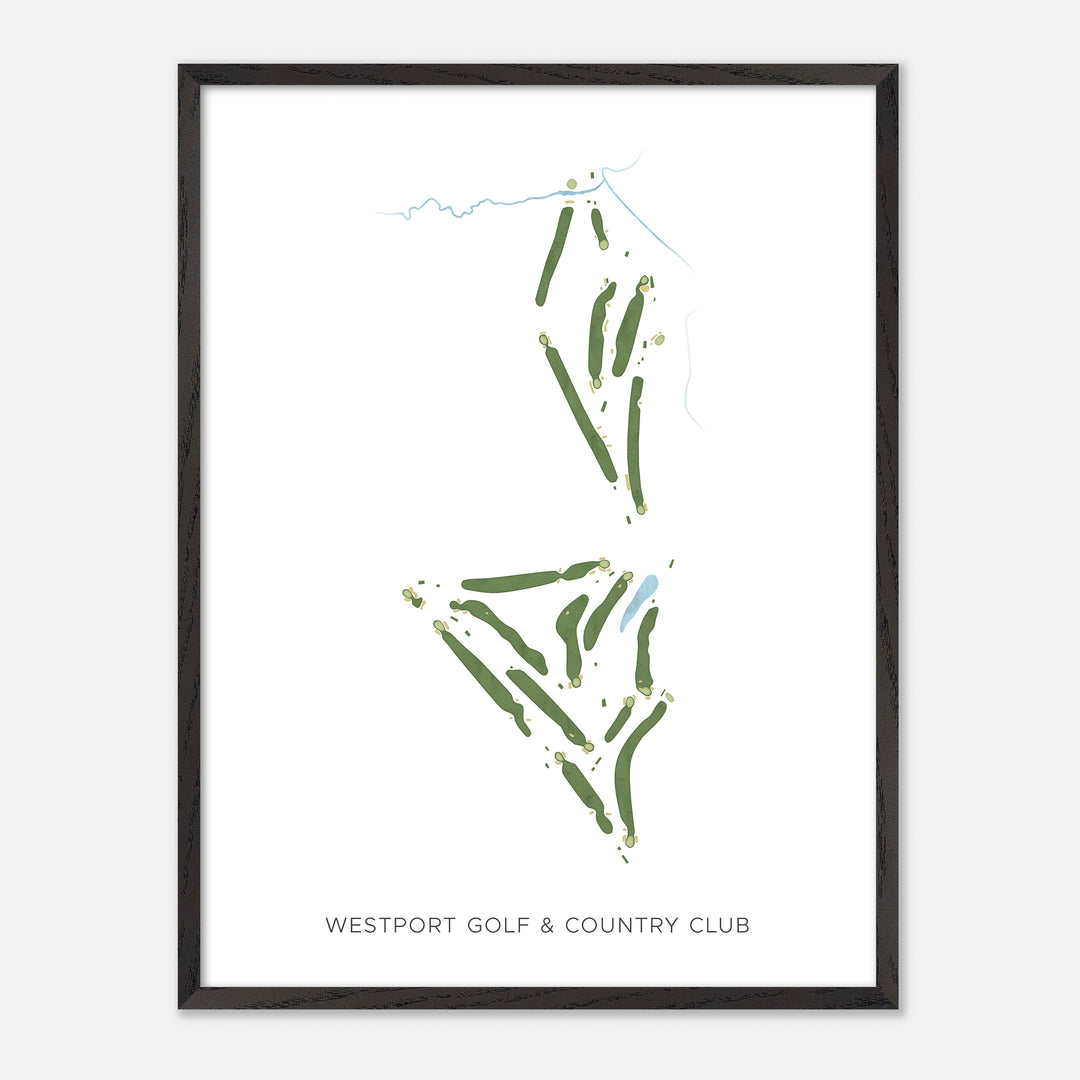 Print of Westport Golf & Country Club Modern Map