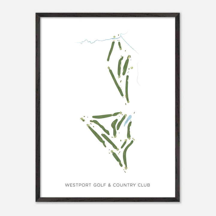 Print of Westport Golf & Country Club Modern Map