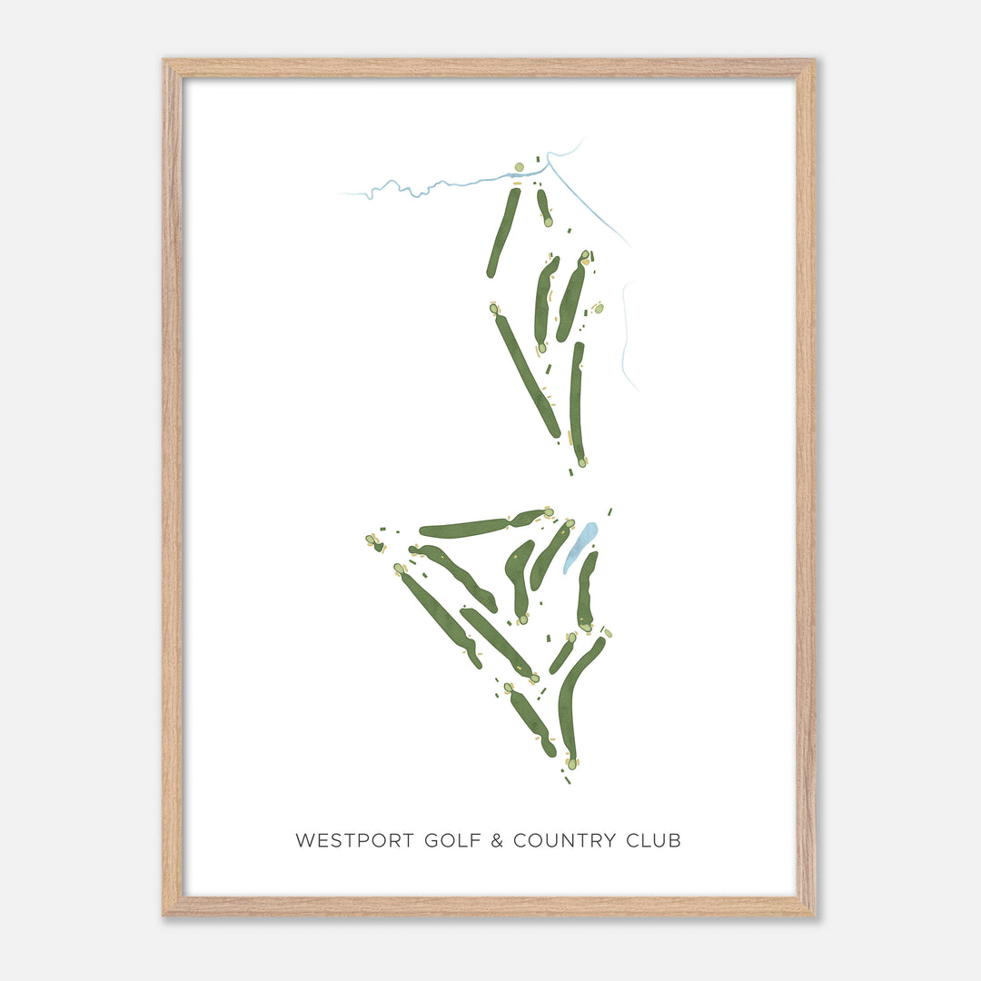 Print of Westport Golf & Country Club Modern Map