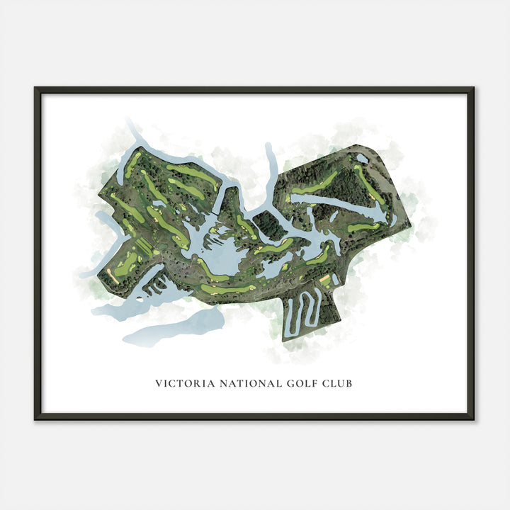 Print of Victoria National Golf Club Classic Map