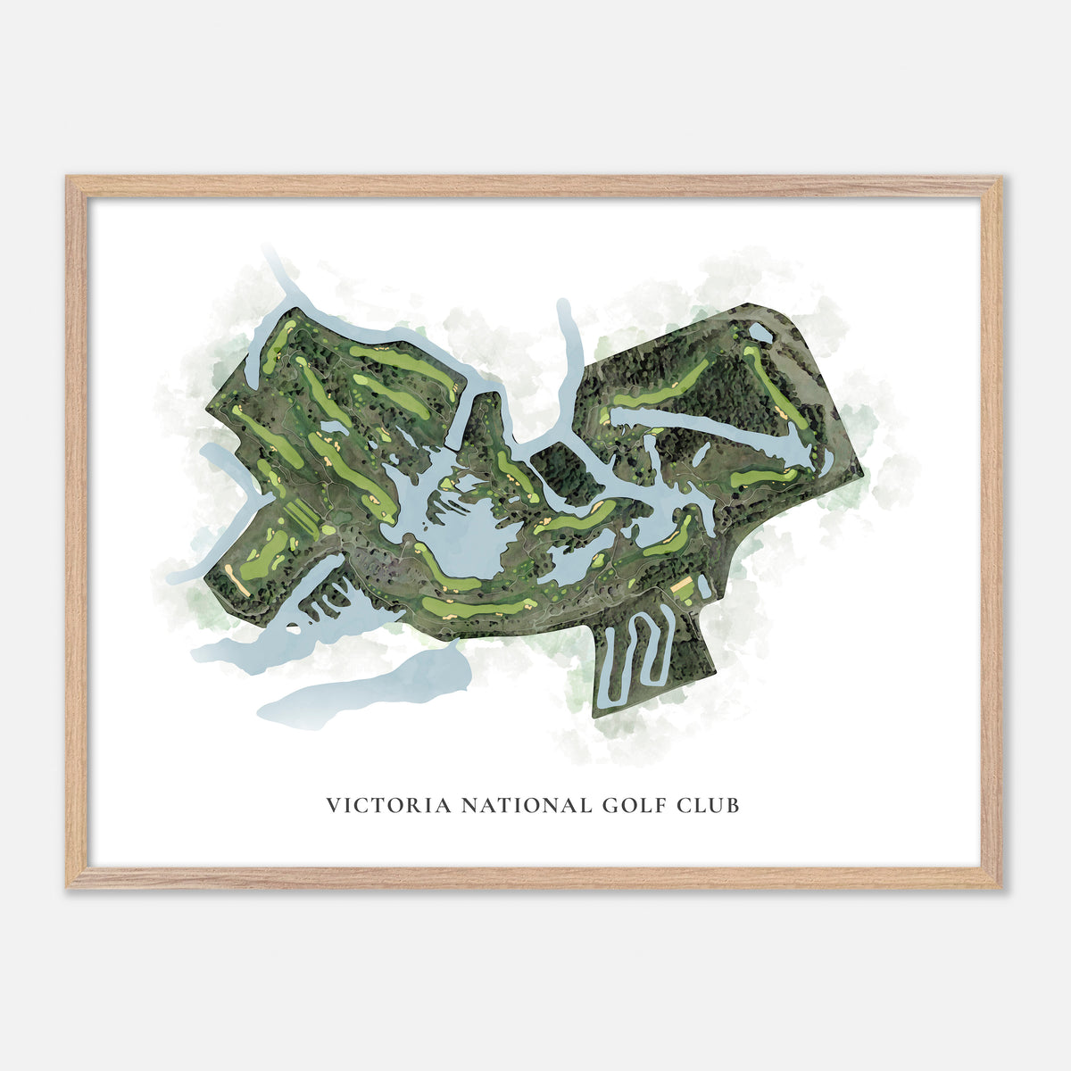 Print of Victoria National Golf Club Classic Map