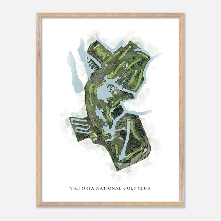 Print of Victoria National Golf Club Classic Map