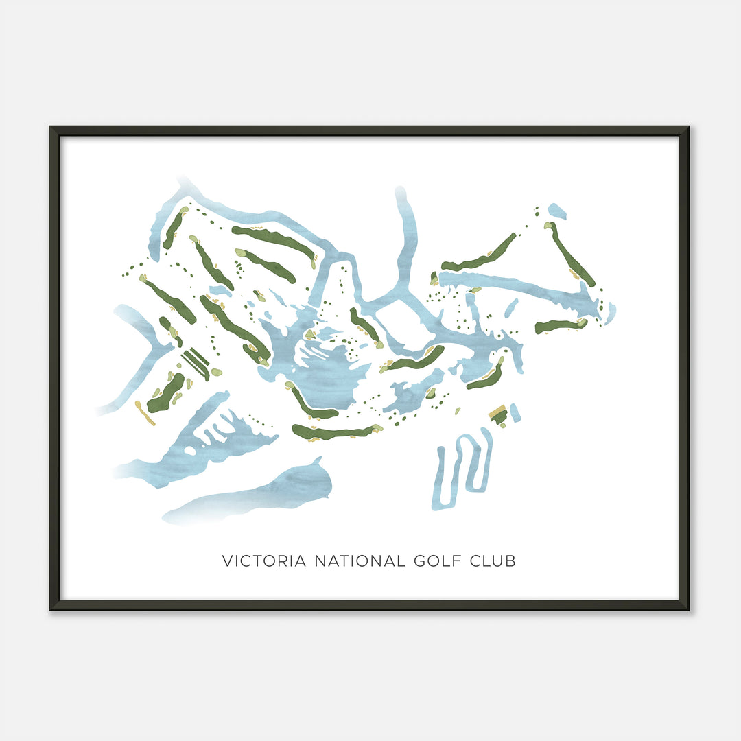 Print of Victoria National Golf Club Modern Map