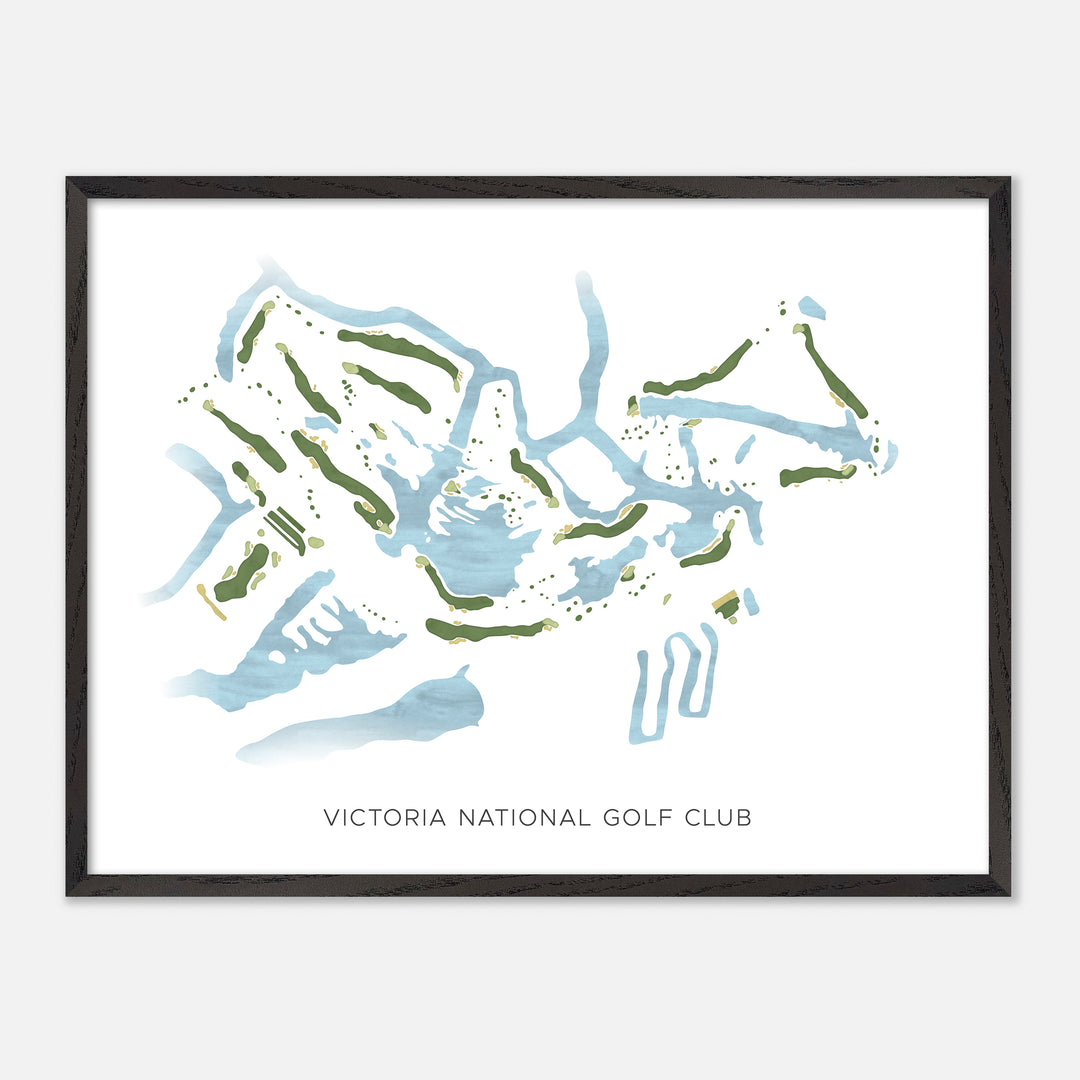 Print of Victoria National Golf Club Modern Map