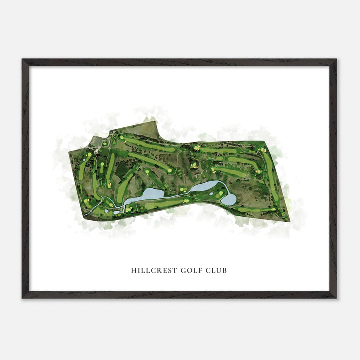 Print of Hillcrest Golf Club Classic Map