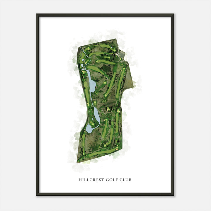 Print of Hillcrest Golf Club Classic Map
