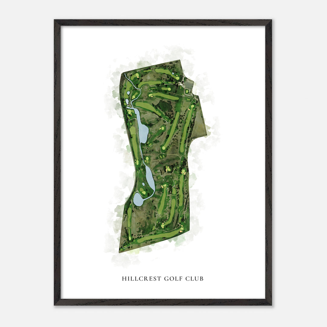 Print of Hillcrest Golf Club Classic Map