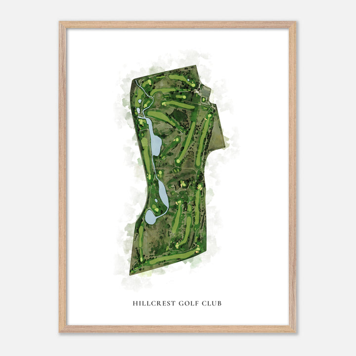 Print of Hillcrest Golf Club Classic Map