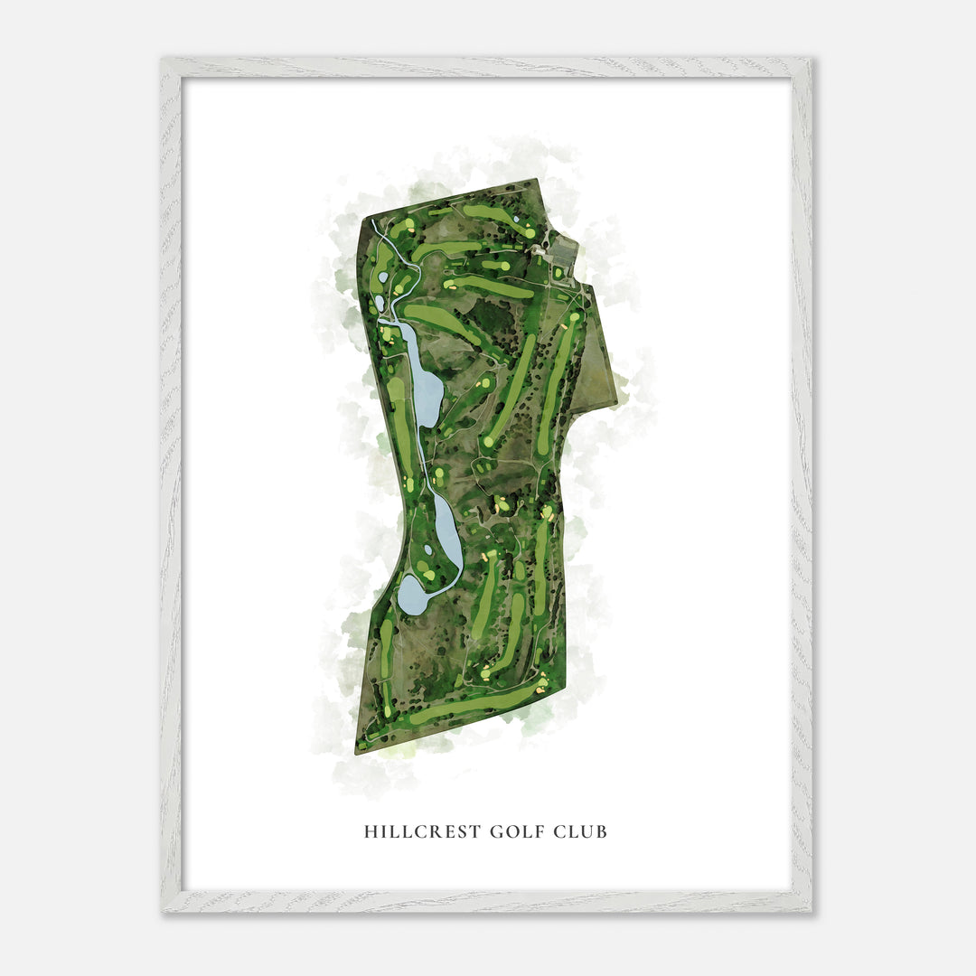 Print of Hillcrest Golf Club Classic Map