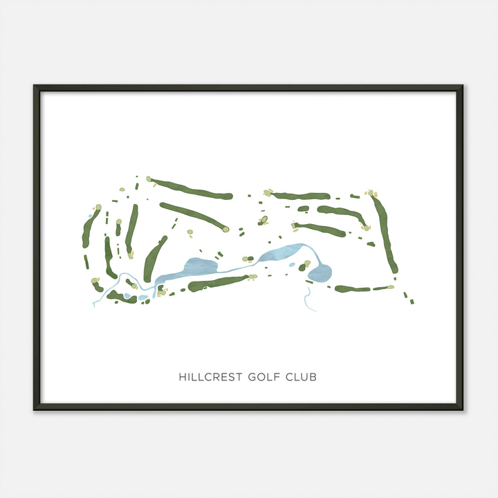 Print of Hillcrest Golf Club Modern Map