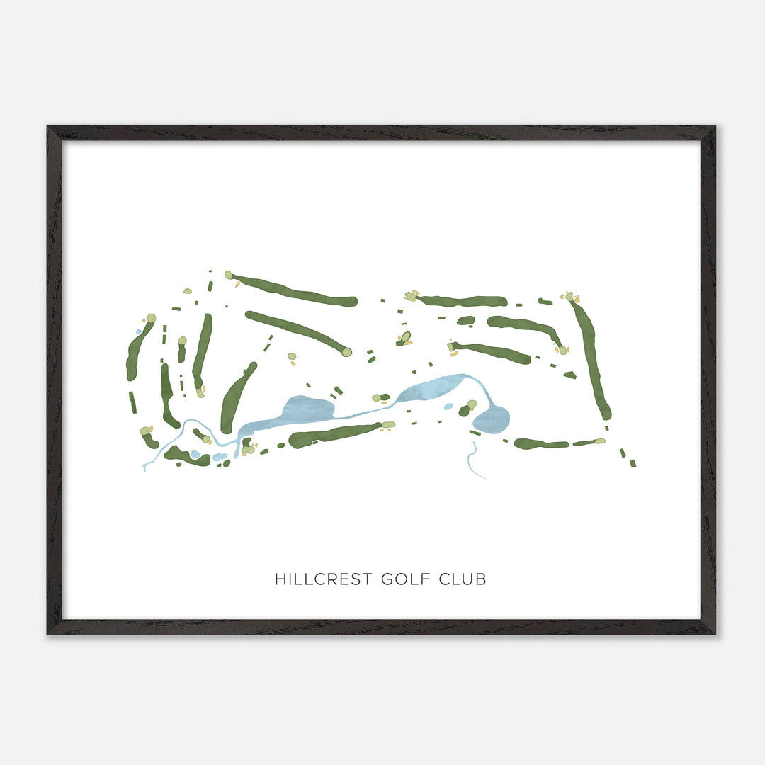 Print of Hillcrest Golf Club Modern Map