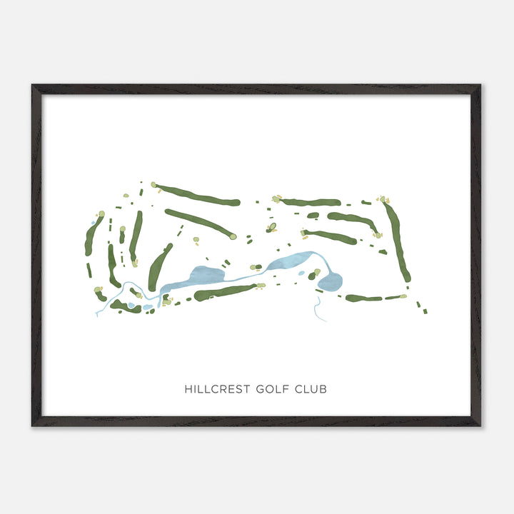 Print of Hillcrest Golf Club Modern Map