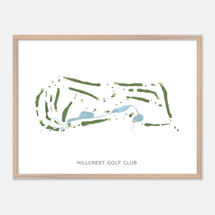 Print of Hillcrest Golf Club Modern Map