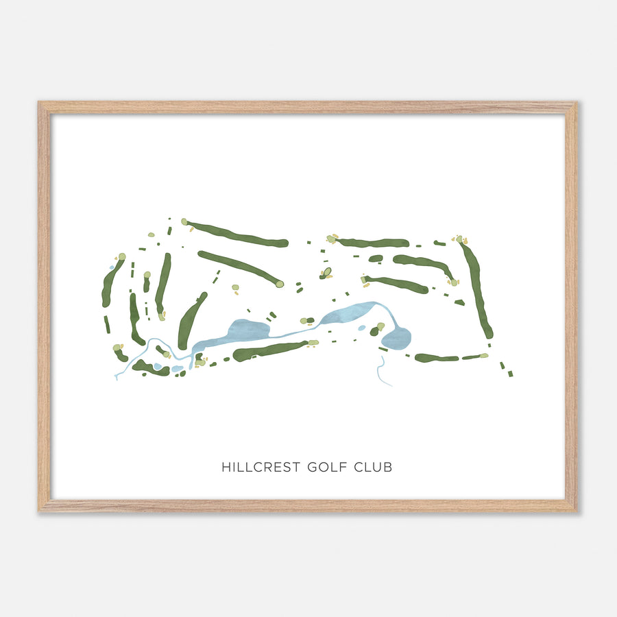 Print of Hillcrest Golf Club Modern Map