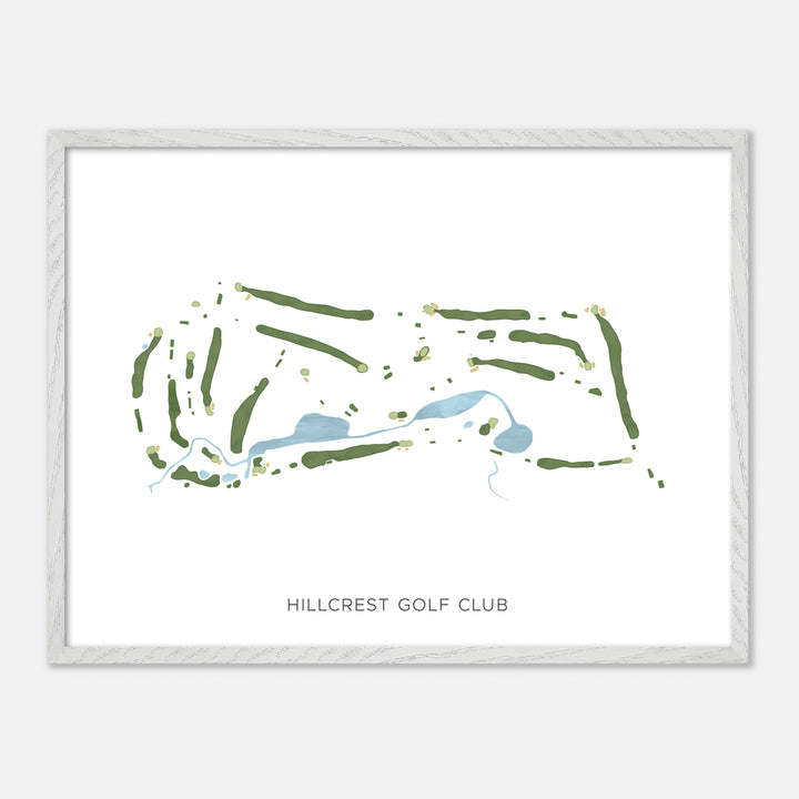 Print of Hillcrest Golf Club Modern Map