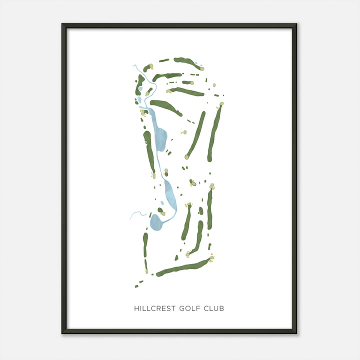 Print of Hillcrest Golf Club Modern Map