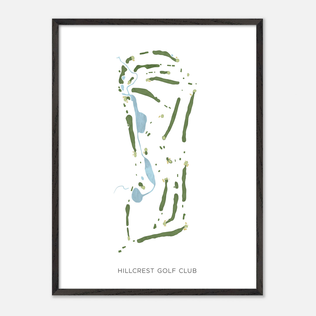 Print of Hillcrest Golf Club Modern Map
