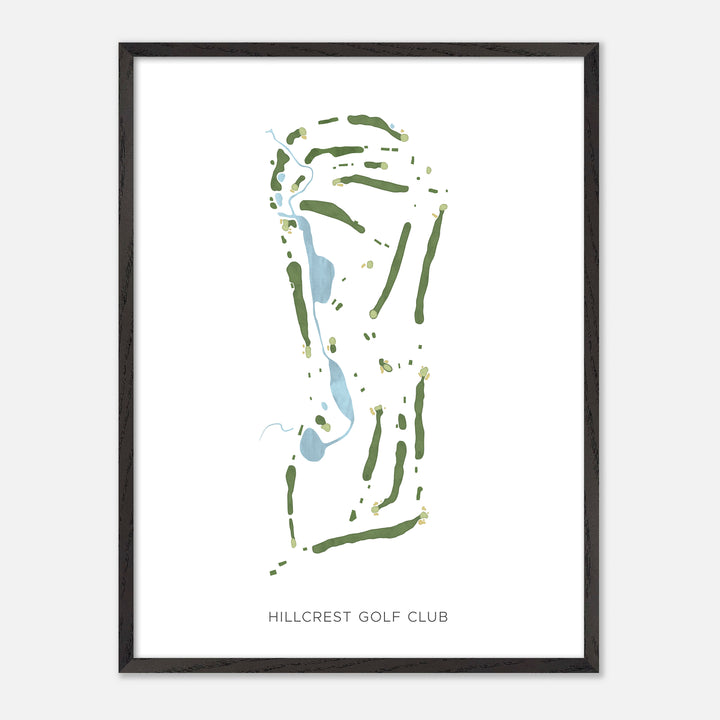 Print of Hillcrest Golf Club Modern Map