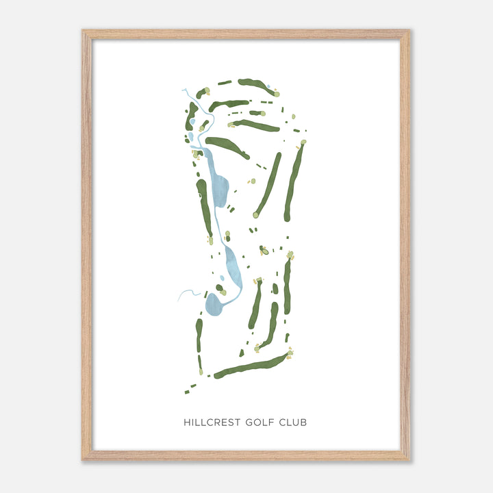 Print of Hillcrest Golf Club Modern Map