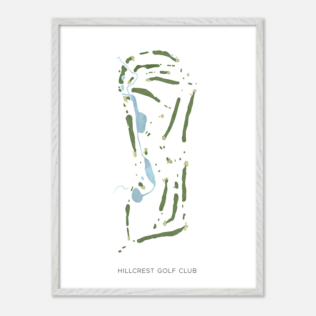 Print of Hillcrest Golf Club Modern Map
