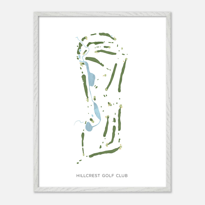 Print of Hillcrest Golf Club Modern Map