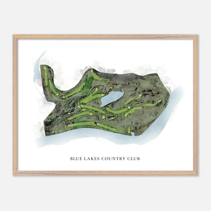 Print of Blue Lakes Country Club Classic Map