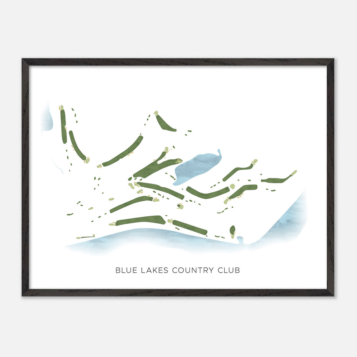 Print of Blue Lakes Country Club Modern Map