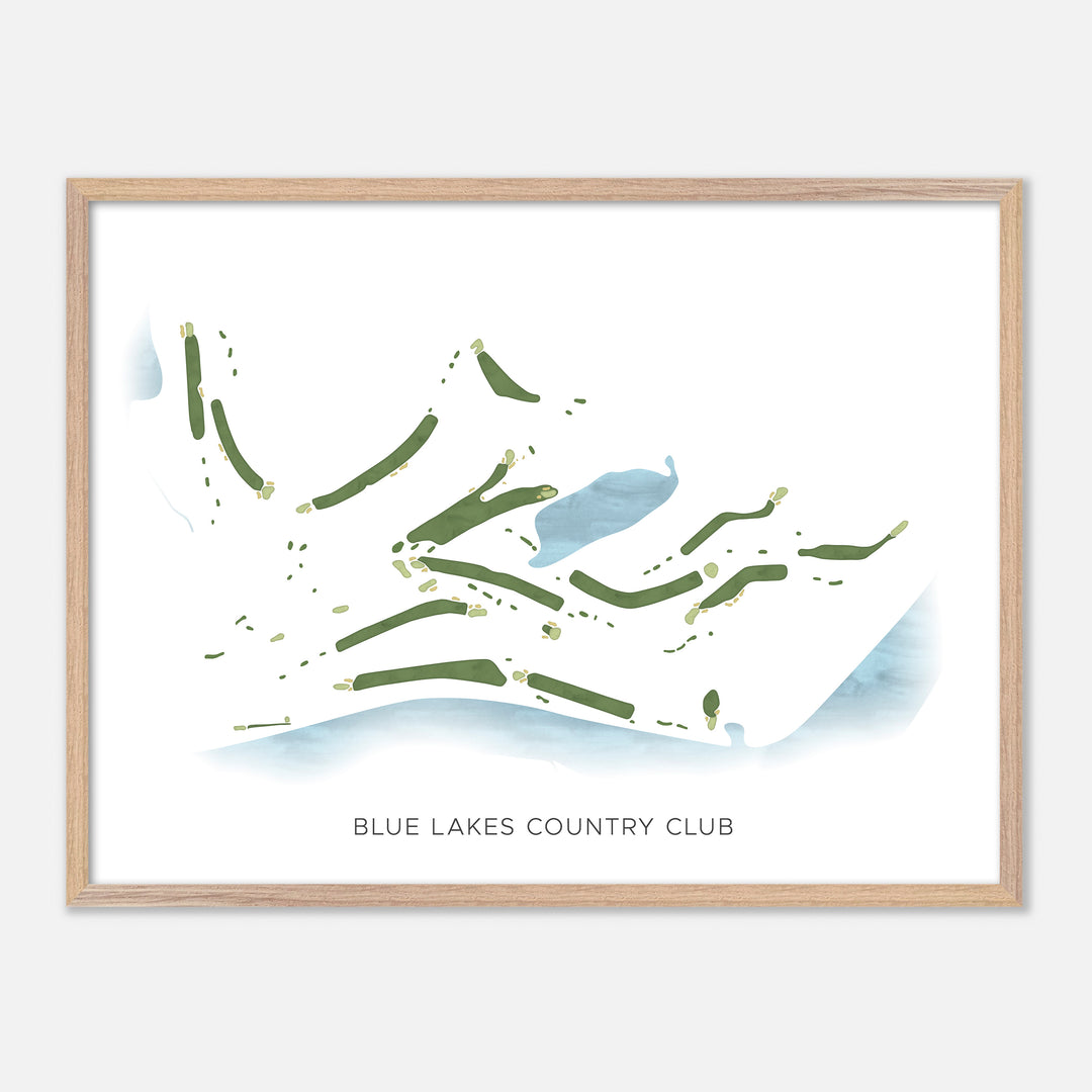 Print of Blue Lakes Country Club Modern Map