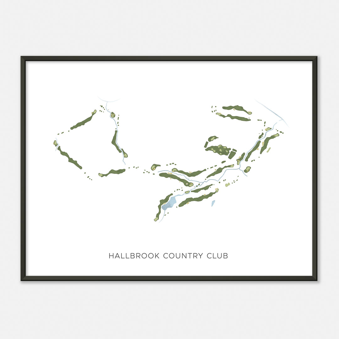 Print of Hallbrook Country Club Modern Map