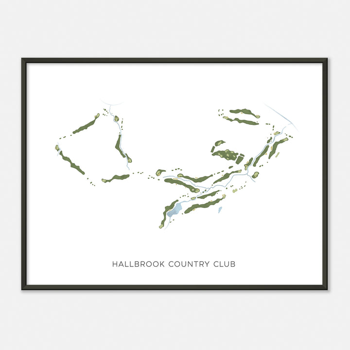 Print of Hallbrook Country Club Modern Map