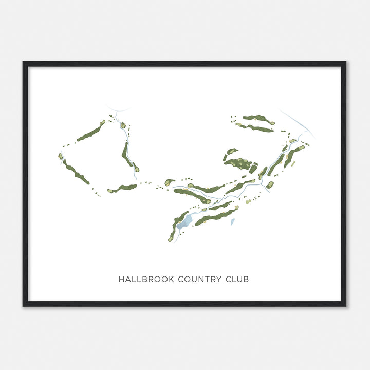 Print of Hallbrook Country Club Modern Map
