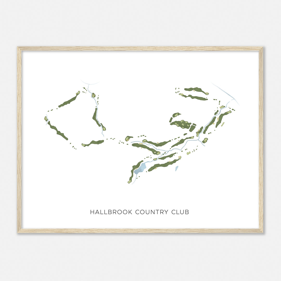 Print of Hallbrook Country Club Modern Map