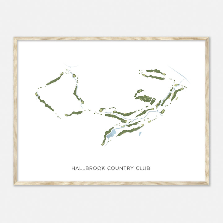 Print of Hallbrook Country Club Modern Map