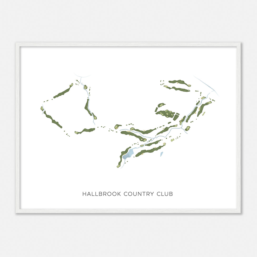 Print of Hallbrook Country Club Modern Map