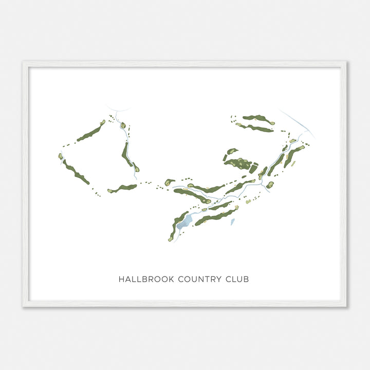 Print of Hallbrook Country Club Modern Map