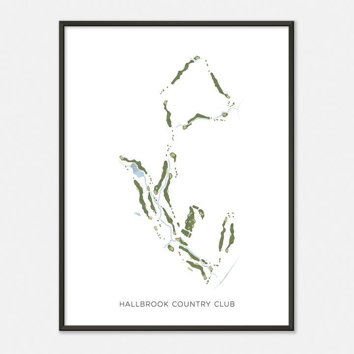 Print of Hallbrook Country Club Modern Map