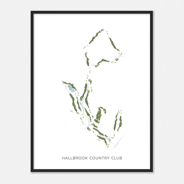 Print of Hallbrook Country Club Modern Map