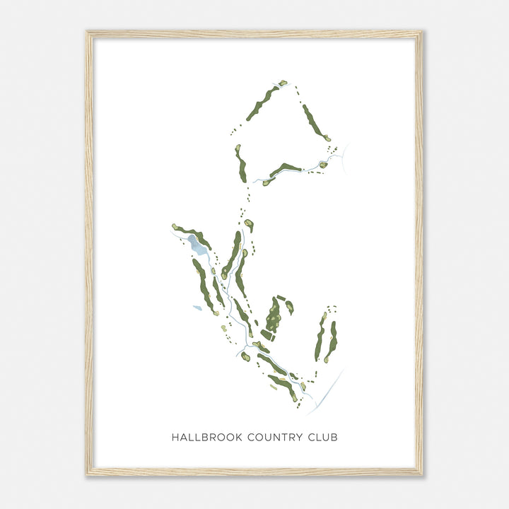 Print of Hallbrook Country Club Modern Map