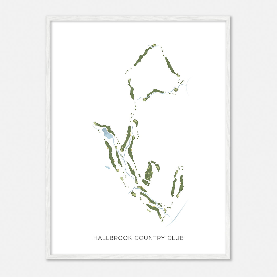 Print of Hallbrook Country Club Modern Map