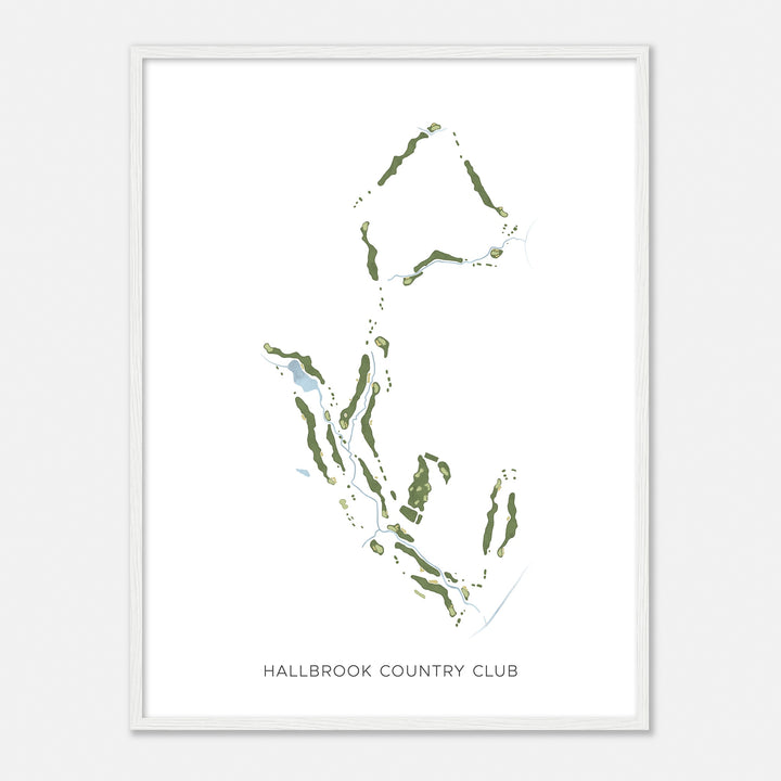 Print of Hallbrook Country Club Modern Map