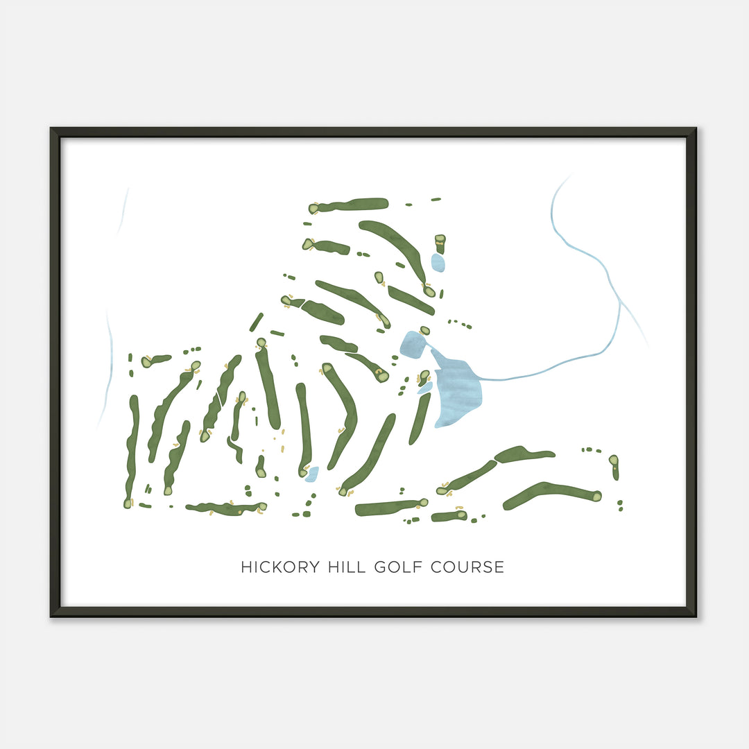 Print of Hickory Hill Golf Course Modern Map
