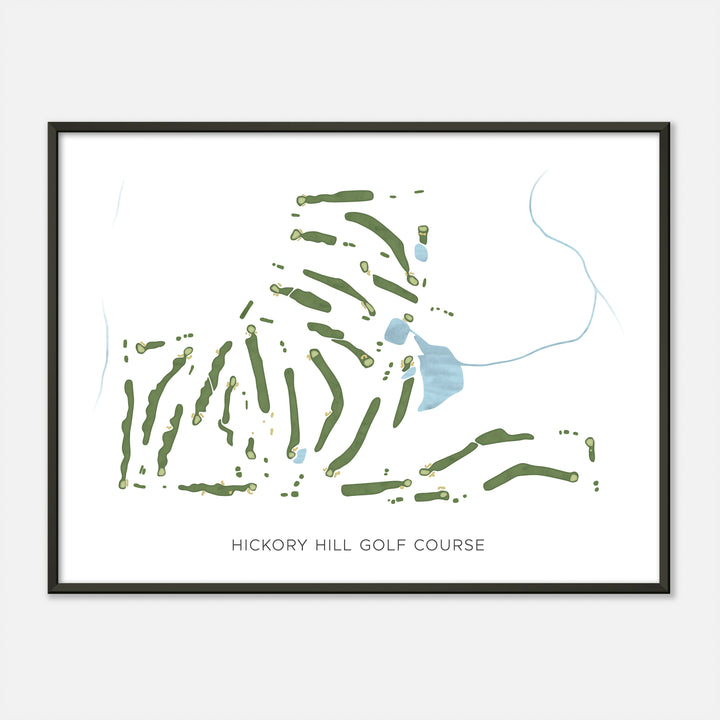 Print of Hickory Hill Golf Course Modern Map