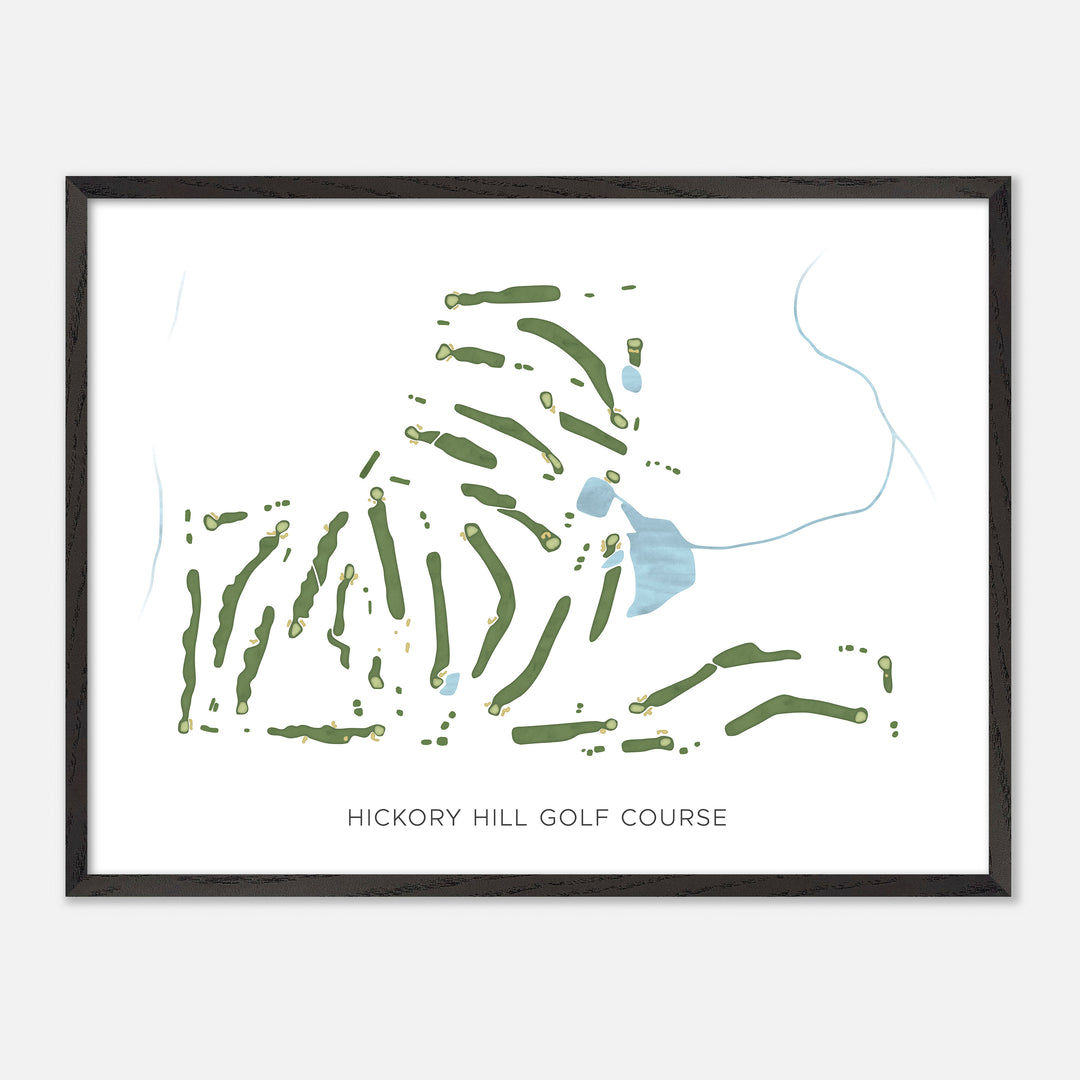 Print of Hickory Hill Golf Course Modern Map