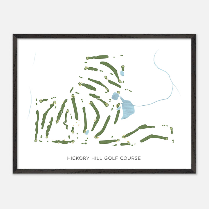 Print of Hickory Hill Golf Course Modern Map
