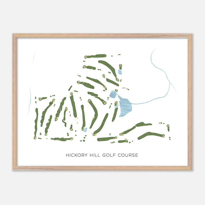 Print of Hickory Hill Golf Course Modern Map