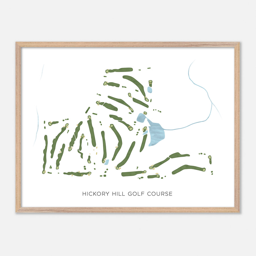 Print of Hickory Hill Golf Course Modern Map