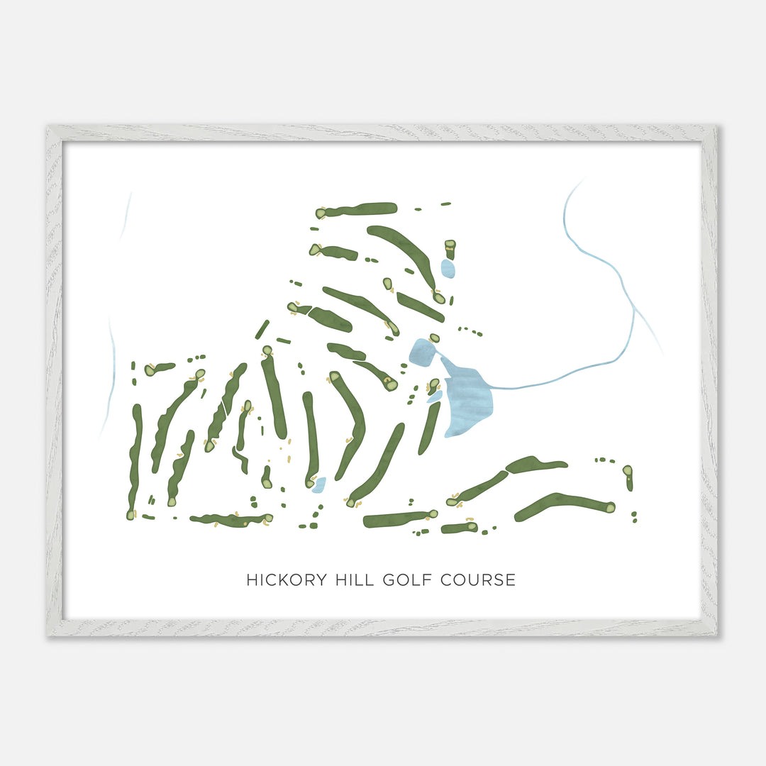 Print of Hickory Hill Golf Course Modern Map