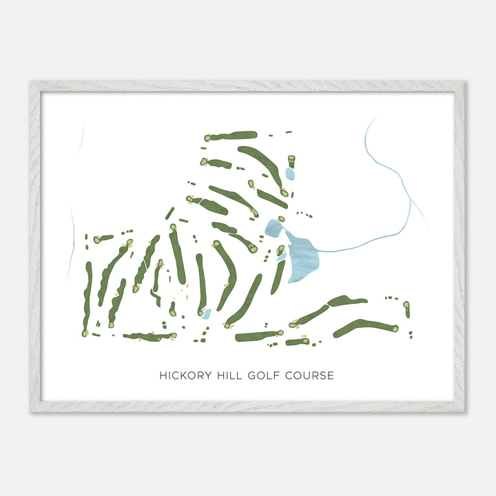 Print of Hickory Hill Golf Course Modern Map