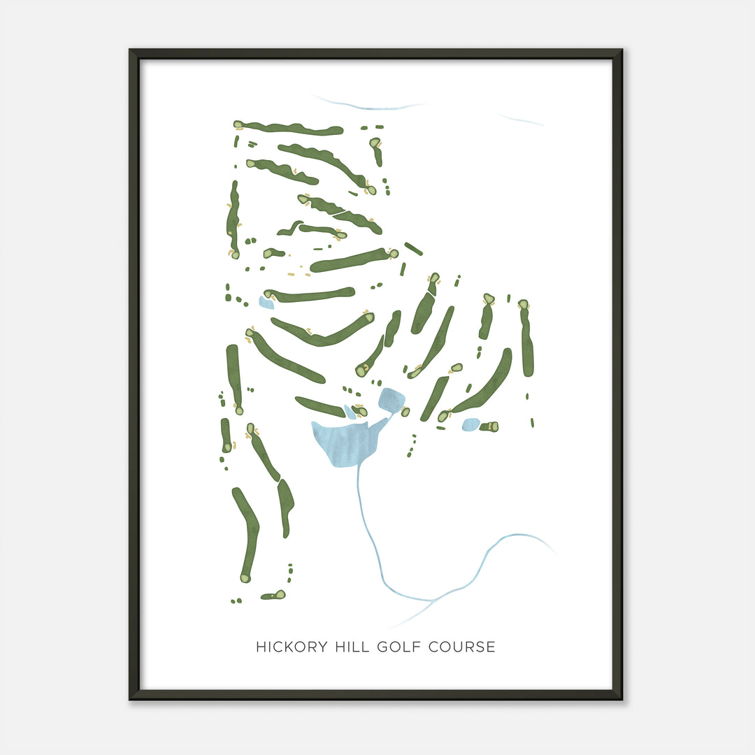 Print of Hickory Hill Golf Course Modern Map